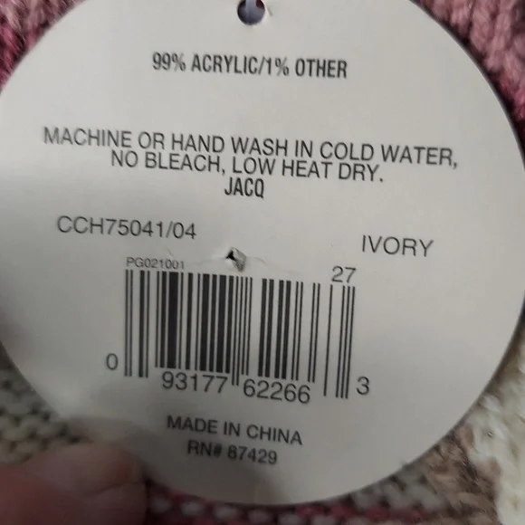 NWT Vintage (04) Faded Glory Mary Jane Striped Knit Slippers Socks - Picture 5 of 5